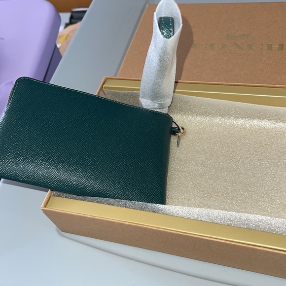 Coach Boxed Corner Zip Wristlet - Picture 8 of 9